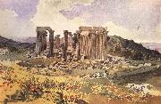 Karl Briullov The Temple of Apollo Epkourios at Phigalia oil on canvas